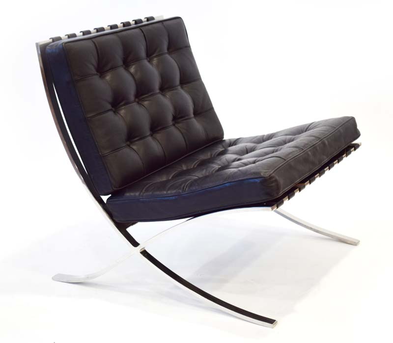 Ludwig Mies van der Rohe for Form International, a 1960's 'Barcelona' lounge chair,