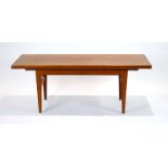 A 1960/70's Danish teak and crossbanded metamorphic coffee/dining table, l.