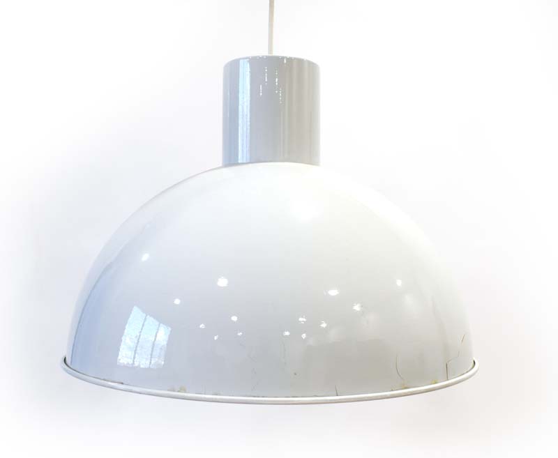 A Danish 'Bunker Pendant' light enamelled in grey,