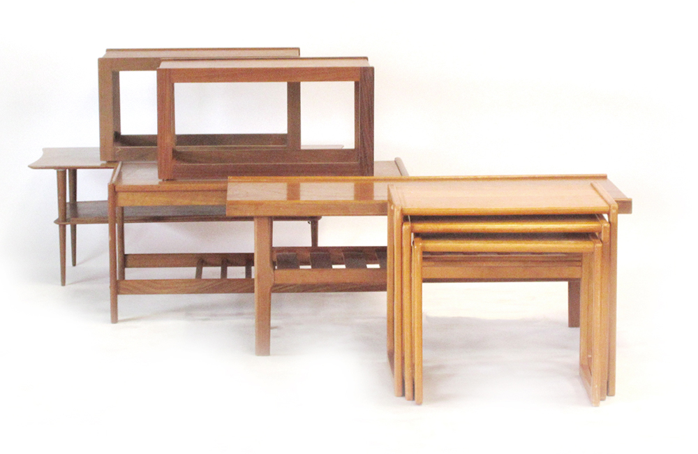 A group of five various 1960/70's teak and laminate occasional tables together with a set of - Image 2 of 2