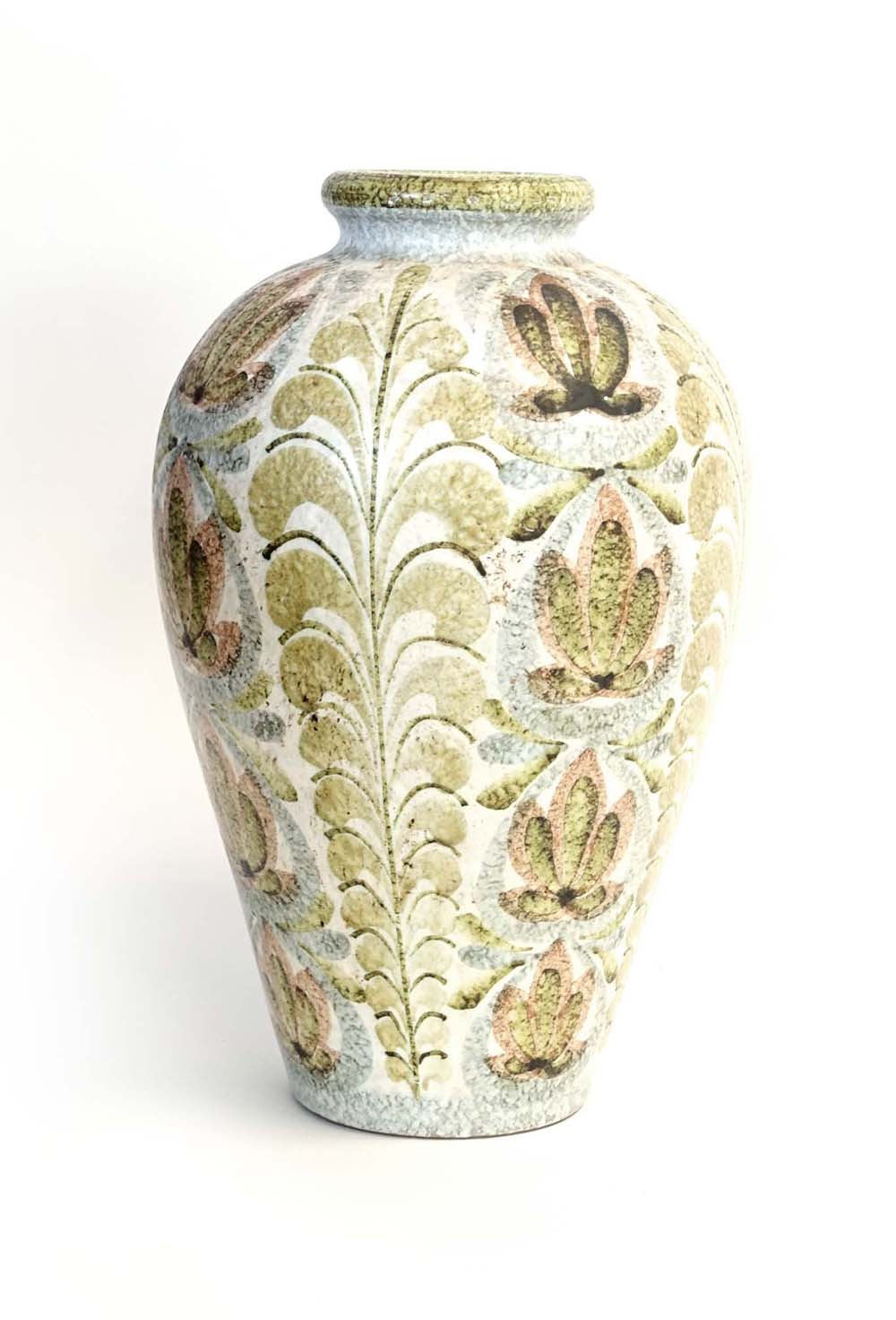 Glyn Colledge for Denby, a baluster vase decorated with autumnal patterns, h.