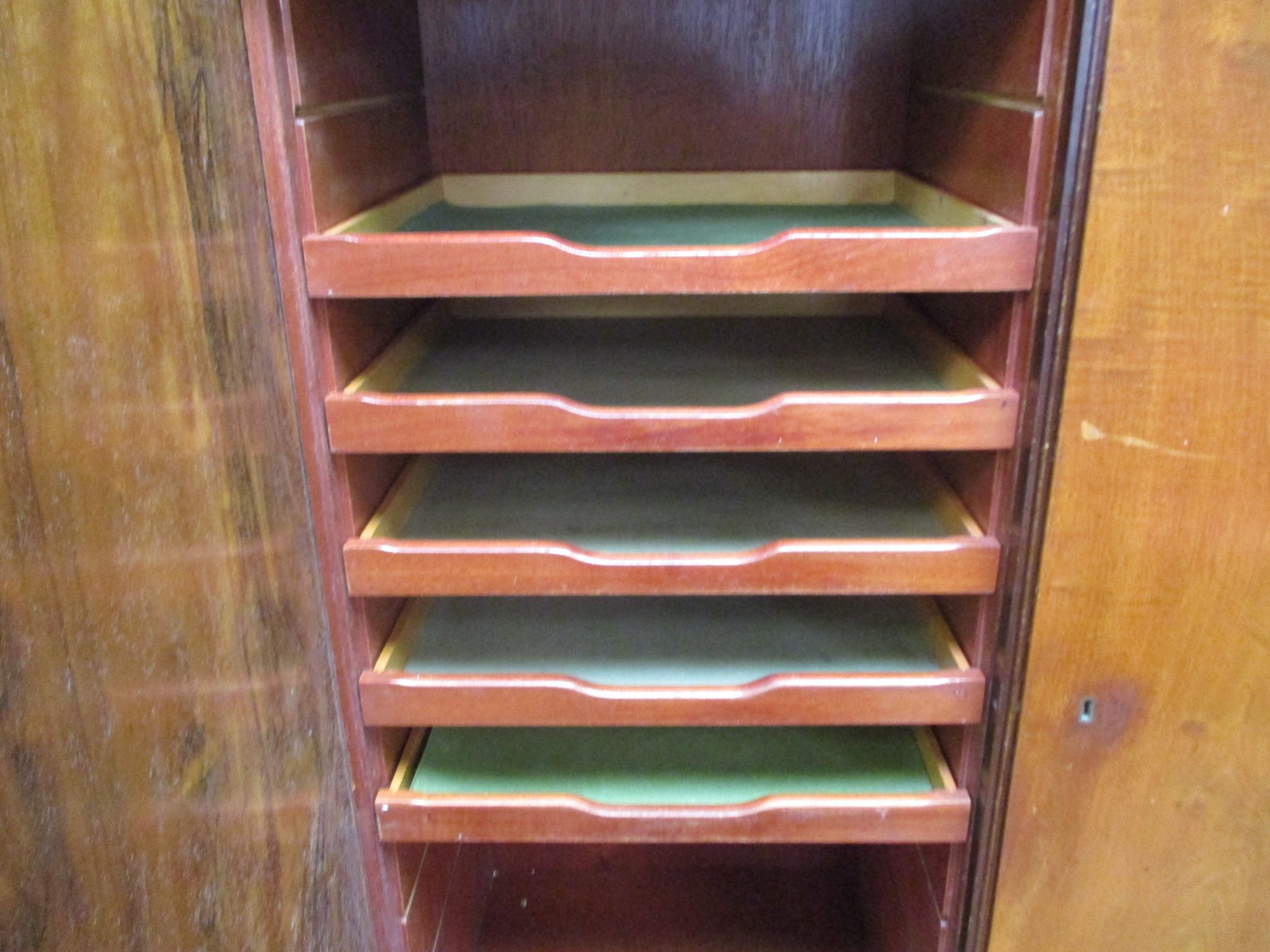 A 1960's walnut finished cabinet, the two doors enclosing shelves and trays, - Image 5 of 16