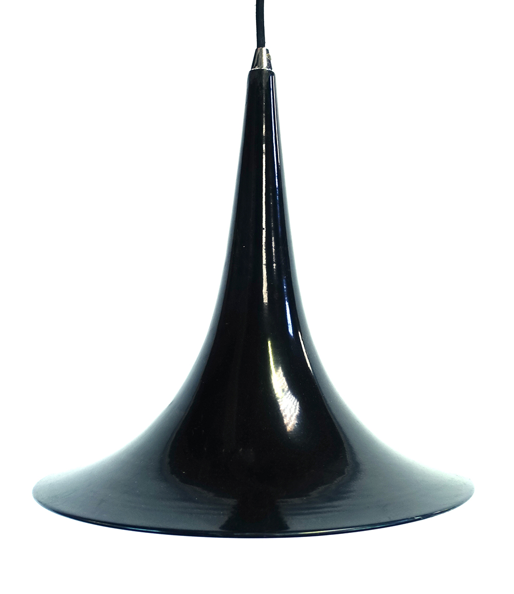 A Halo Tech Design black enamelled pendant ceiling light CONDITION REPORT: Working