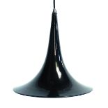 A Halo Tech Design black enamelled pendant ceiling light CONDITION REPORT: Working
