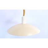 A Danish cream-enamelled two-tier ceiling light CONDITION REPORT: Working order