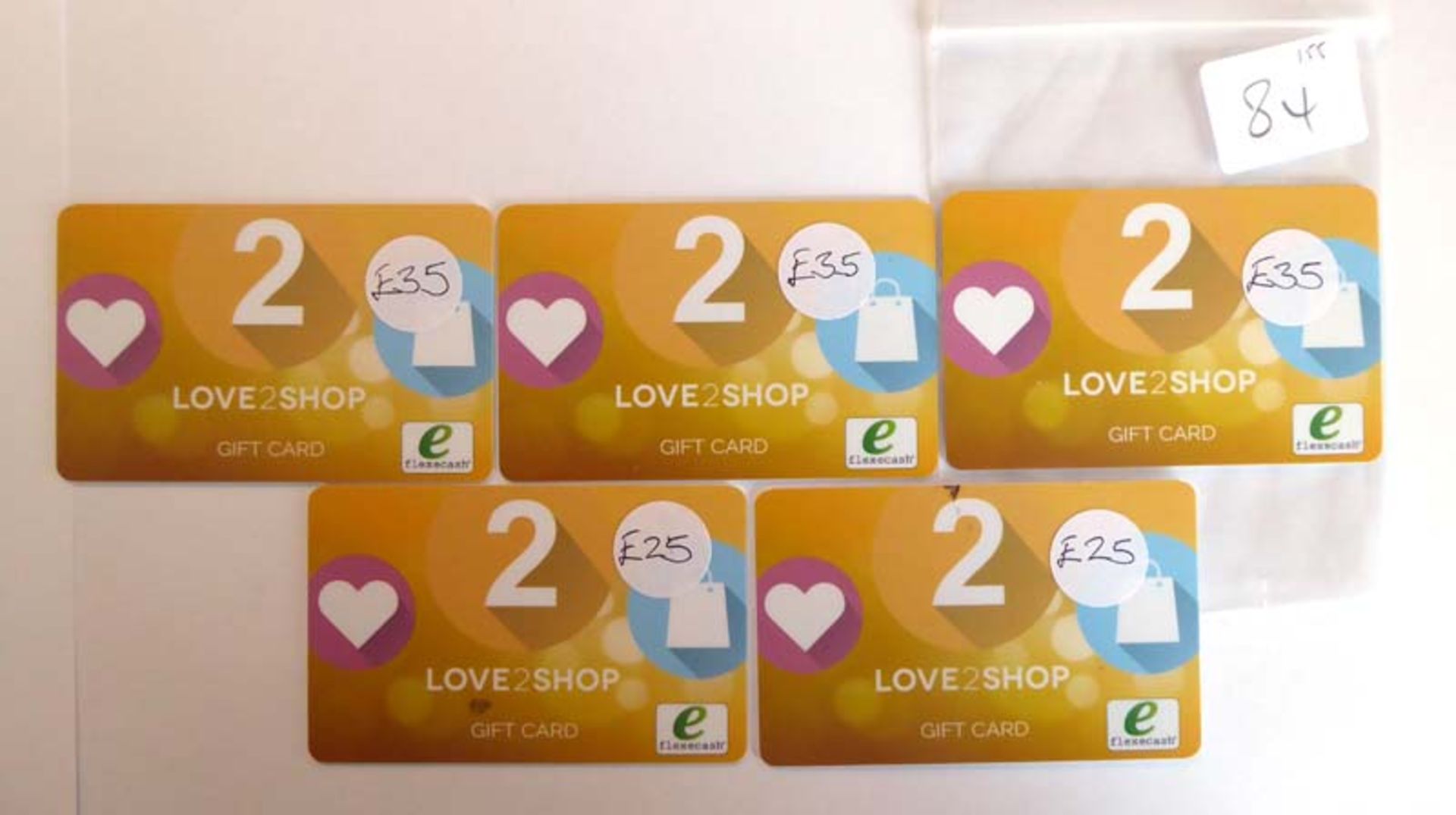 Love 2 Shop (x5) - Total face value £155