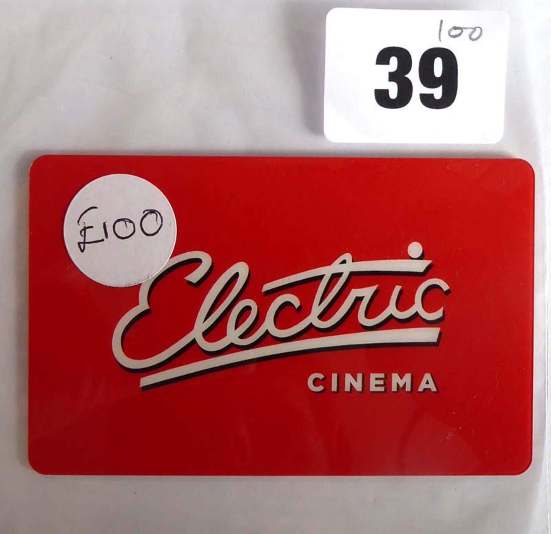 Electric Cinema (x1) - Total face value £100