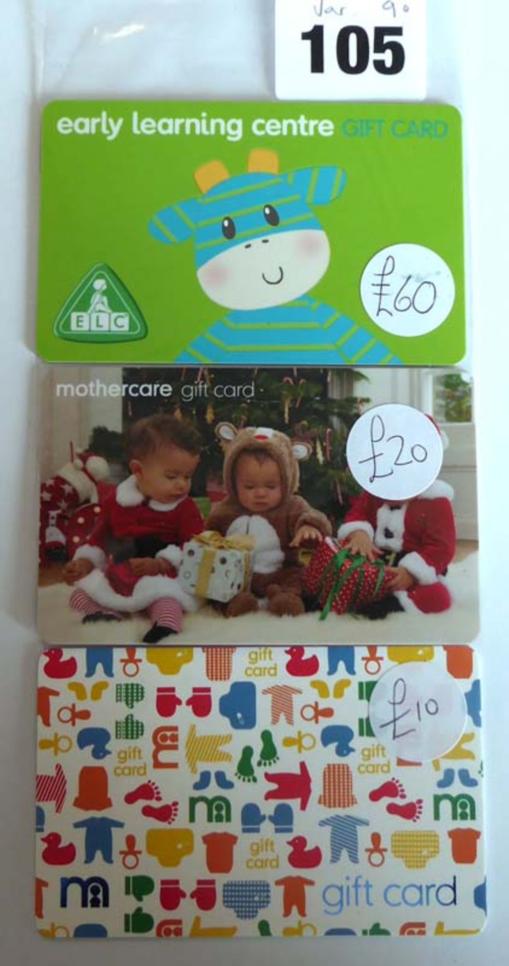 ELC/Mothercare (x3) - Total face value £90