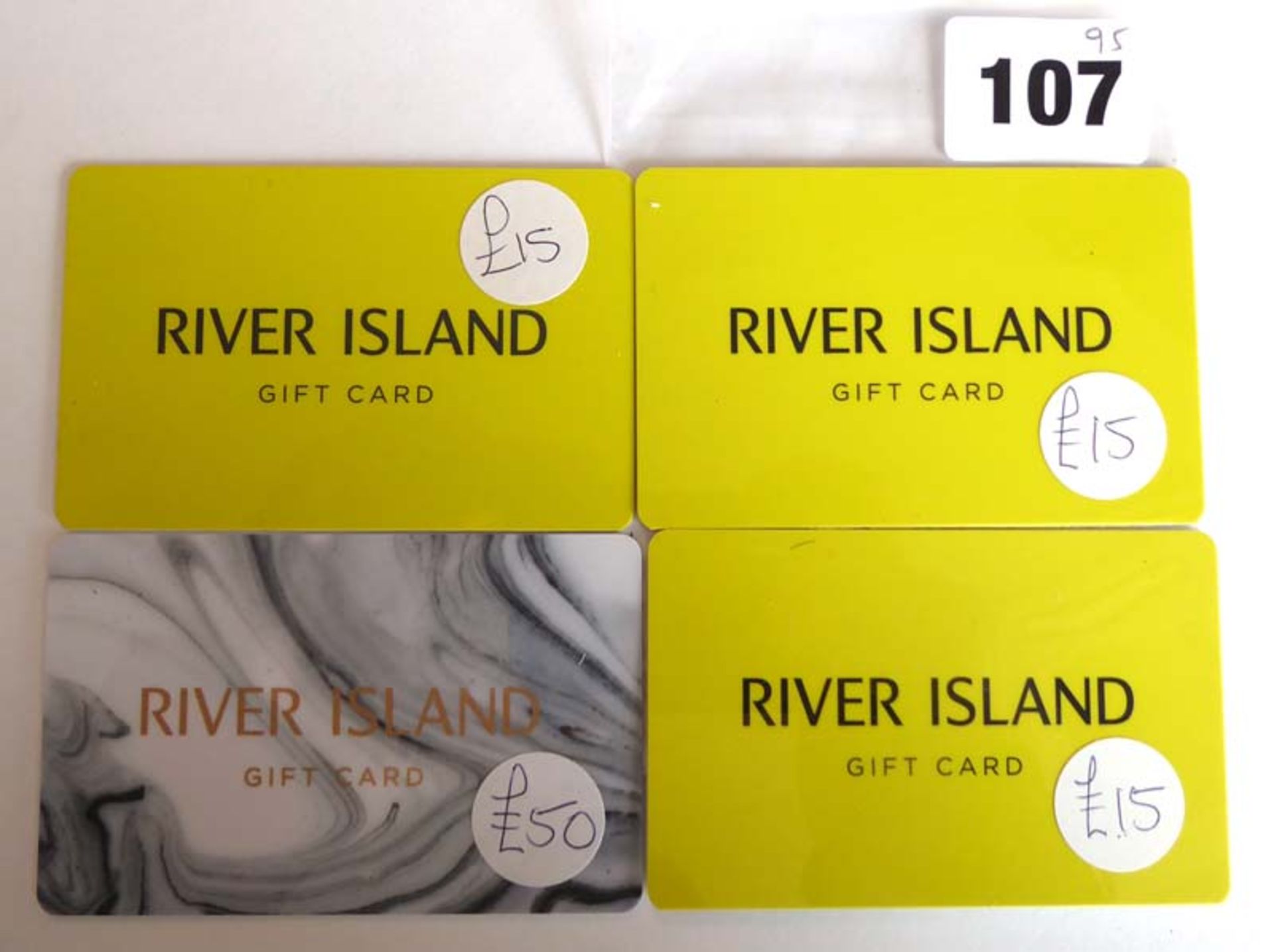 River Island (x4) - Total face value £95