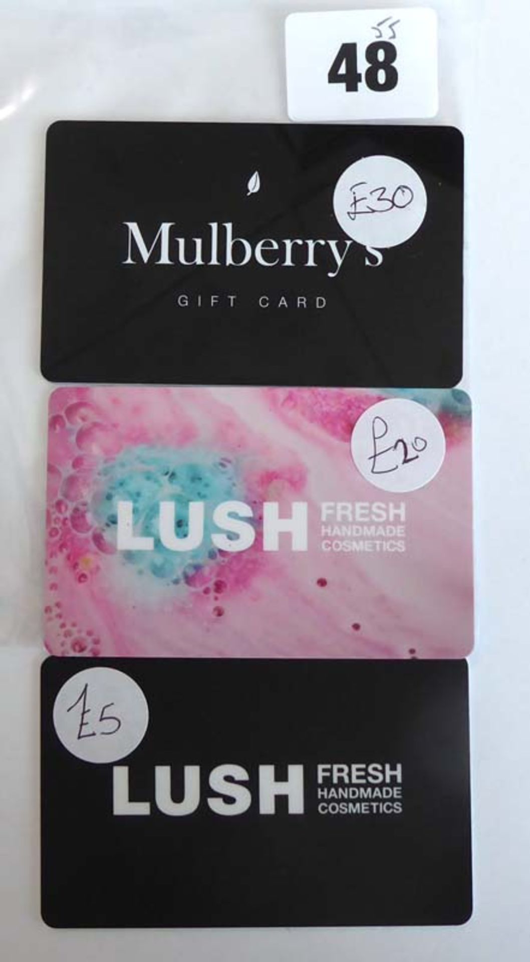 Lush (x3) - Total face value £55