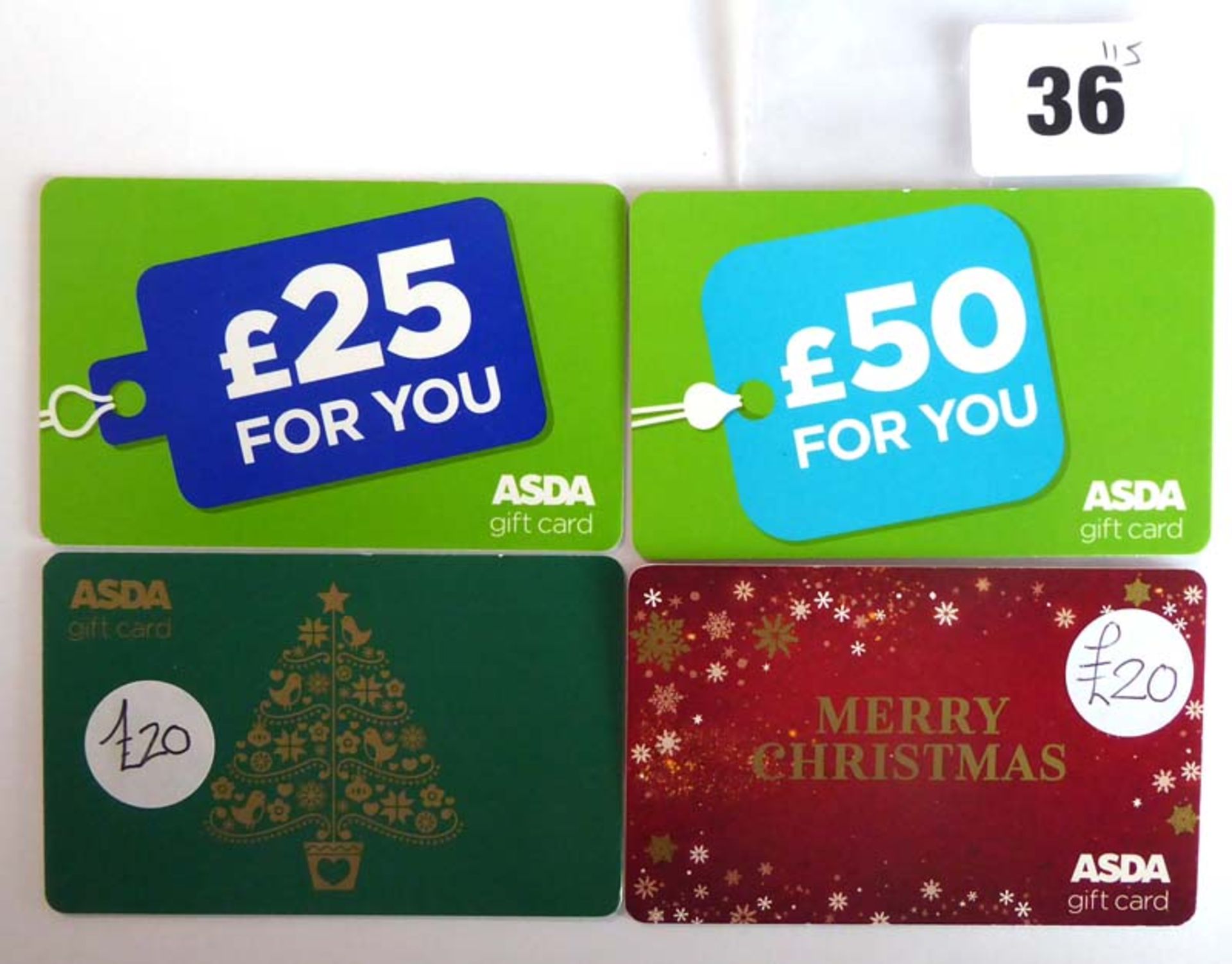 Asda (x4) - Total face value £115