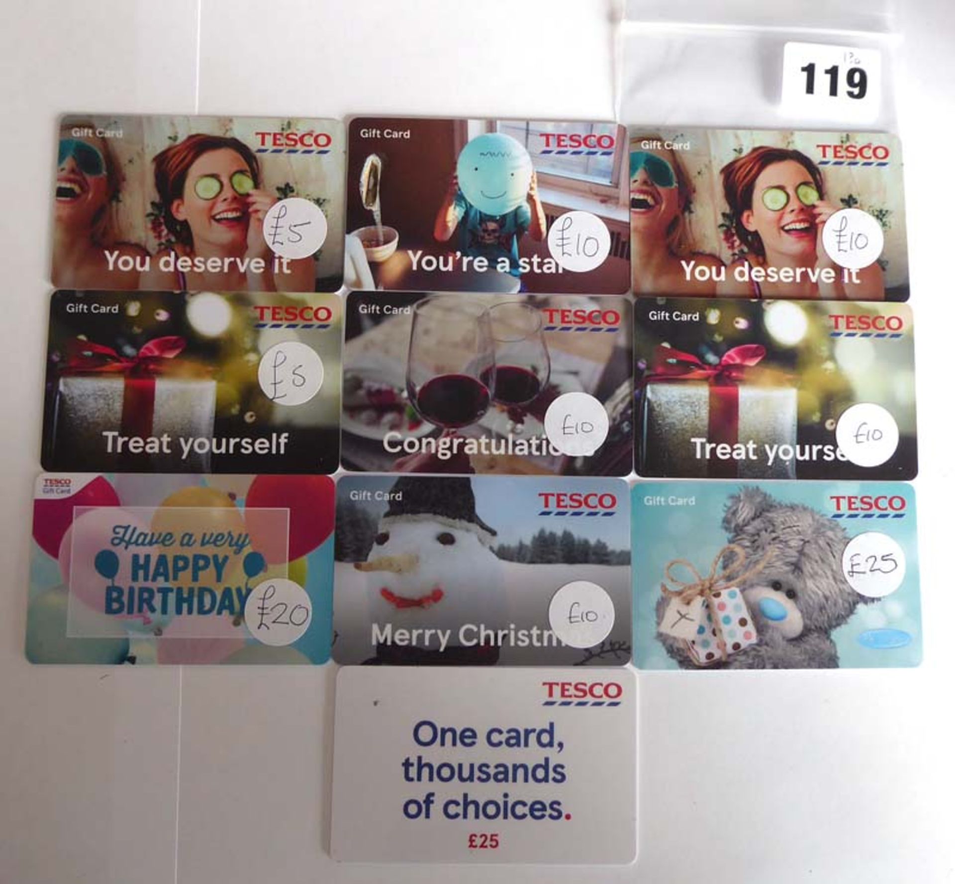 Tesco (x10) - Total face value £130