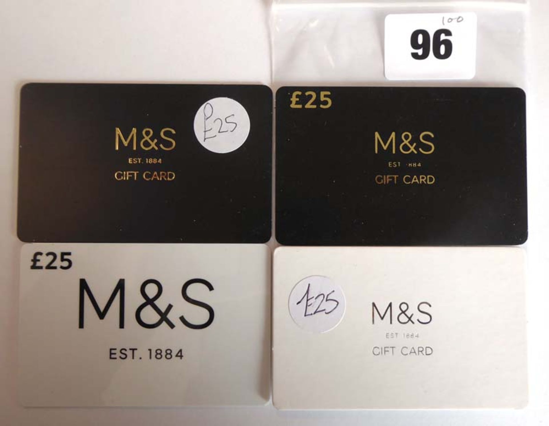 Marks & Spencer (x4) - Total face value £100