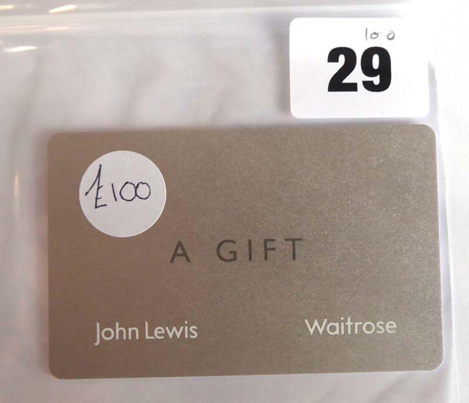 John Lewis (x1) - Total face value £100