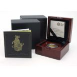 The Queen's Beasts: The Black Bull of Clarence, a cased 2018 quarter-ounce gold proof coin, 1,453/1,