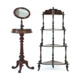 An Edwardian mahogany gentleman's shaving stand,