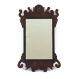 A George II-type mahogany wall mirror,