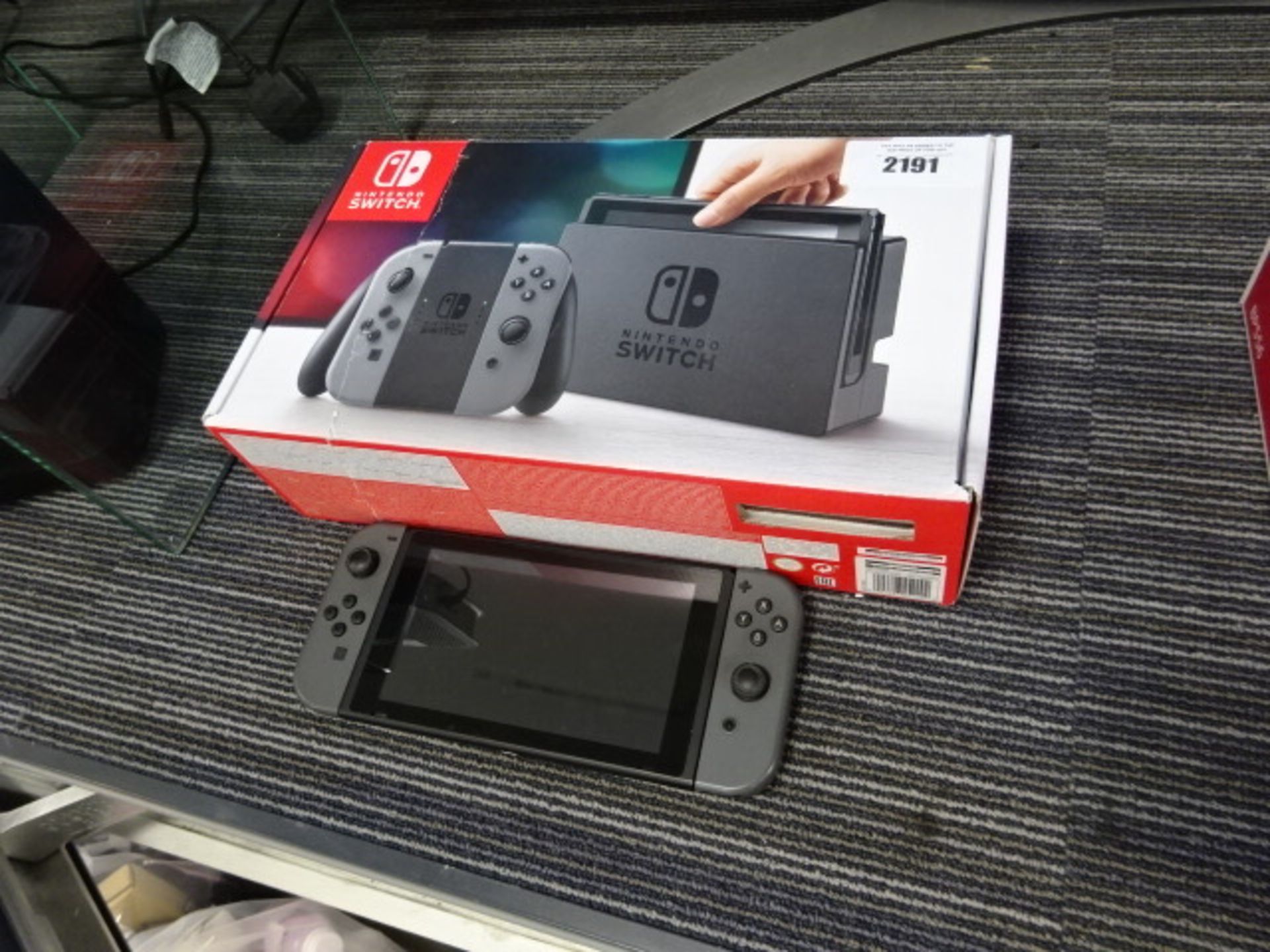 Nintendo Switch console with dock, power supply unit and controller (af)