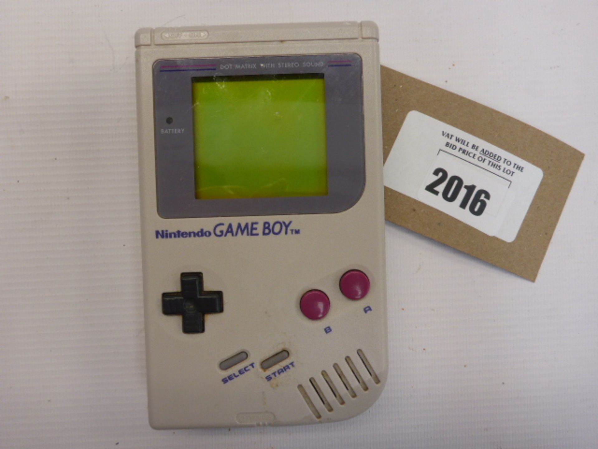 Nintendo Game Boy handheld console with Super Mario Land Game.