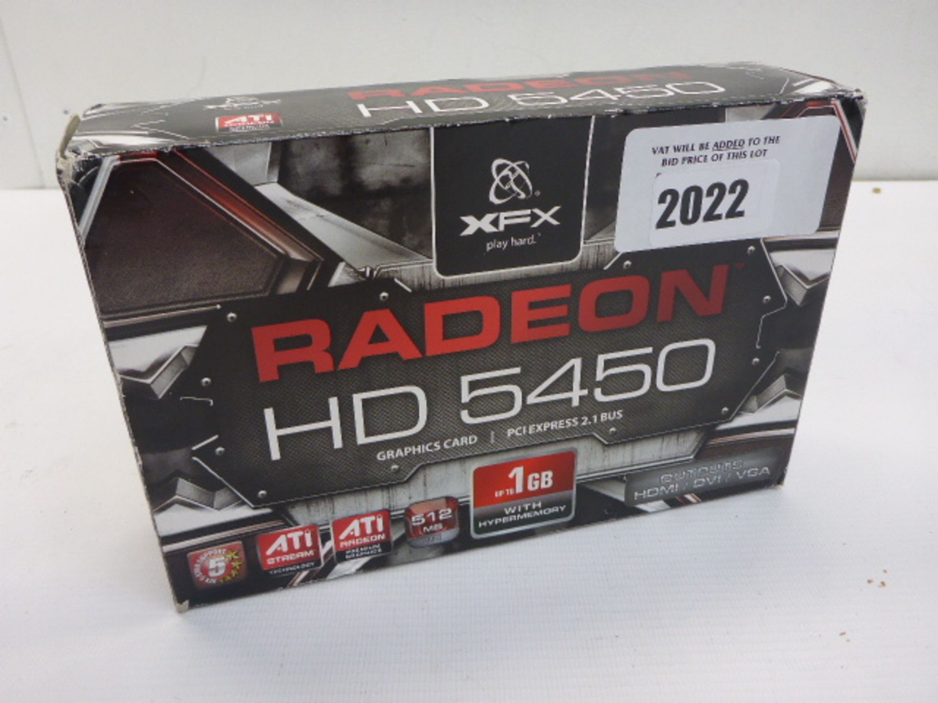 Radeon HD 5450 512mb Lowprofile Graphics card, in box.