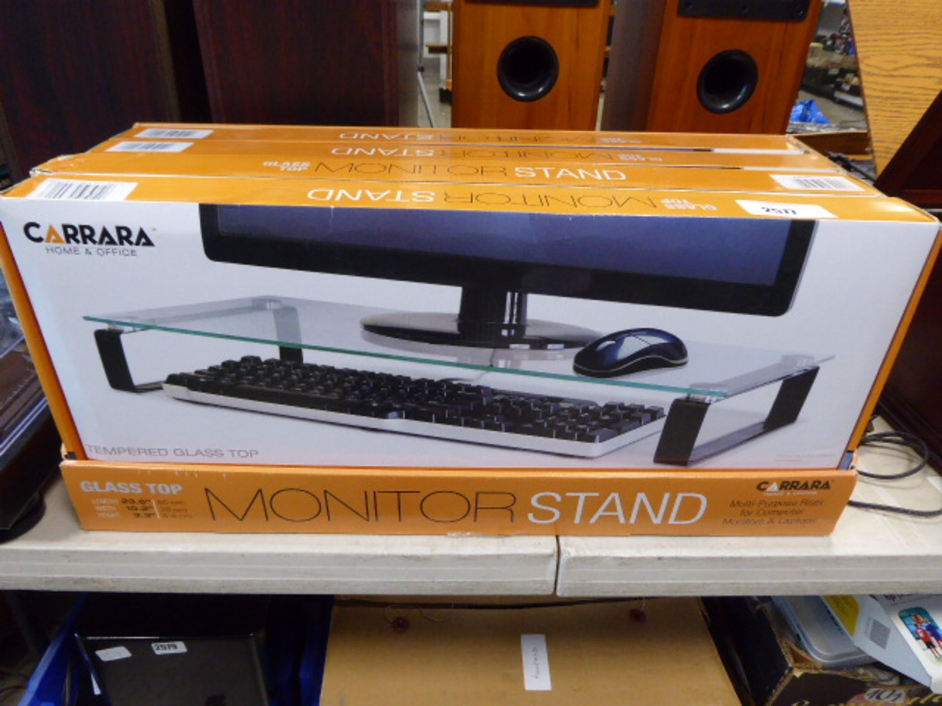 4 Carara office and home monitor stands in boxes