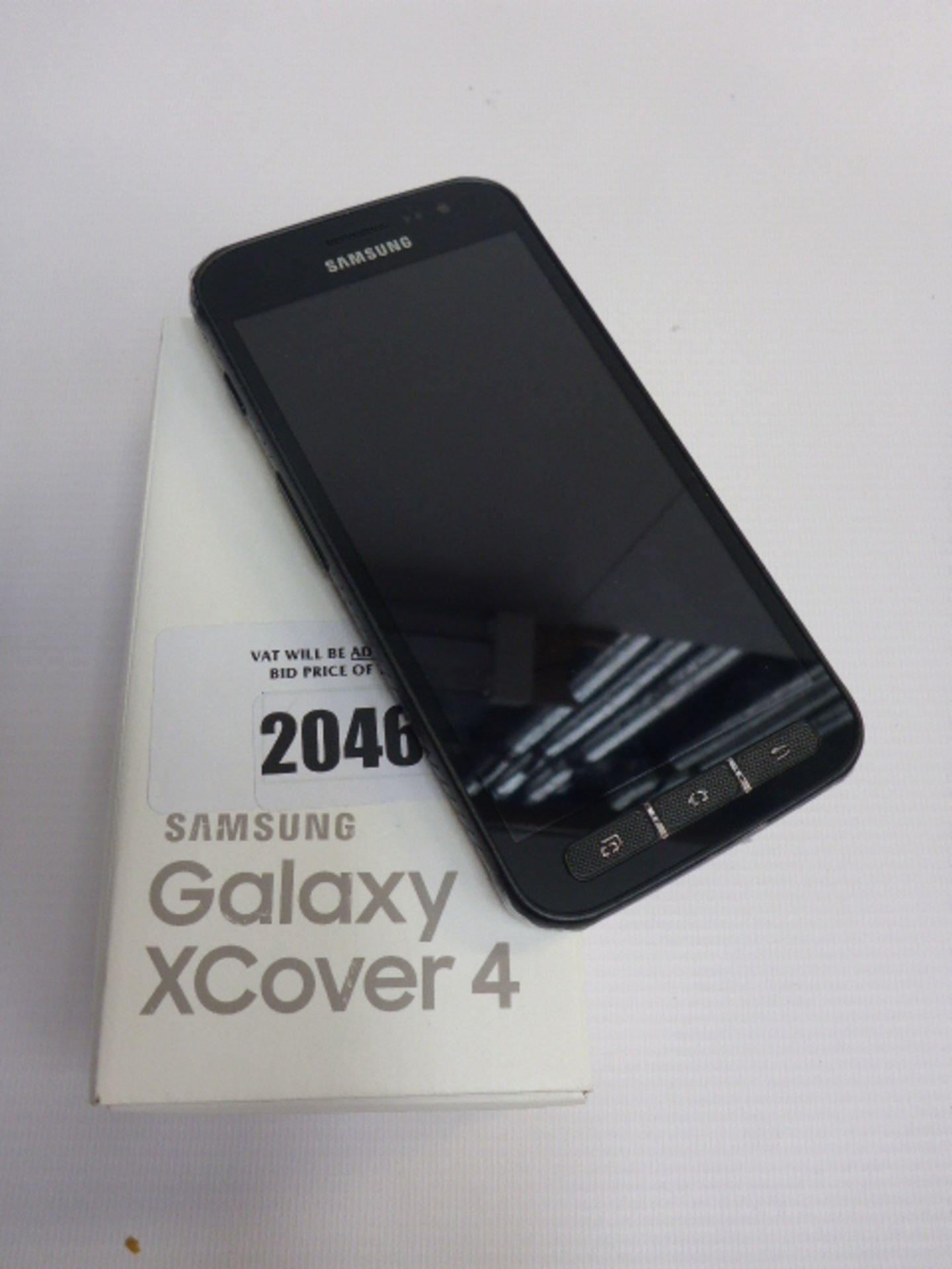 Samsung Galaxy Xcover 4 mobile boxed.