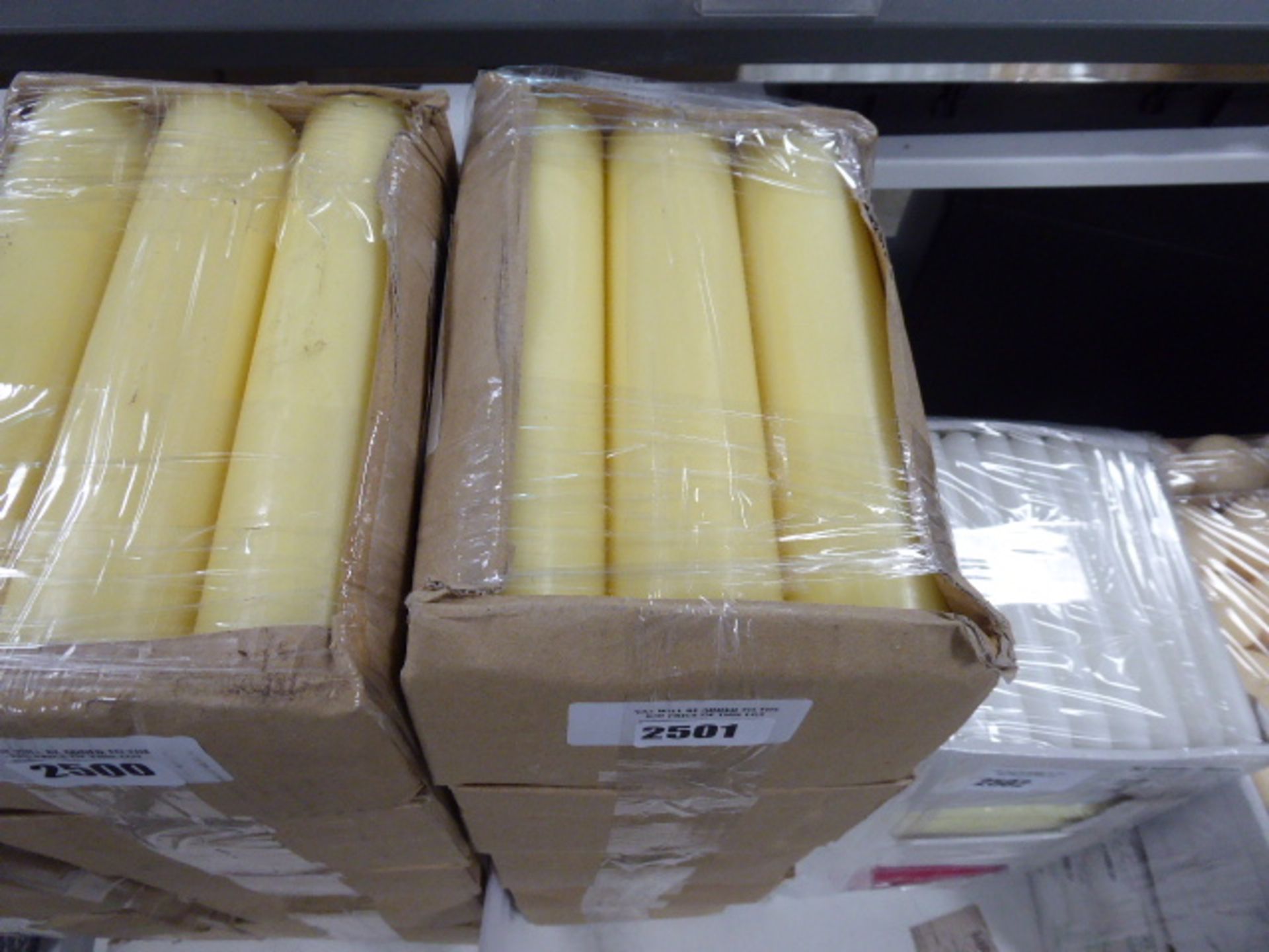 5 boxes of various ivory chapel candles