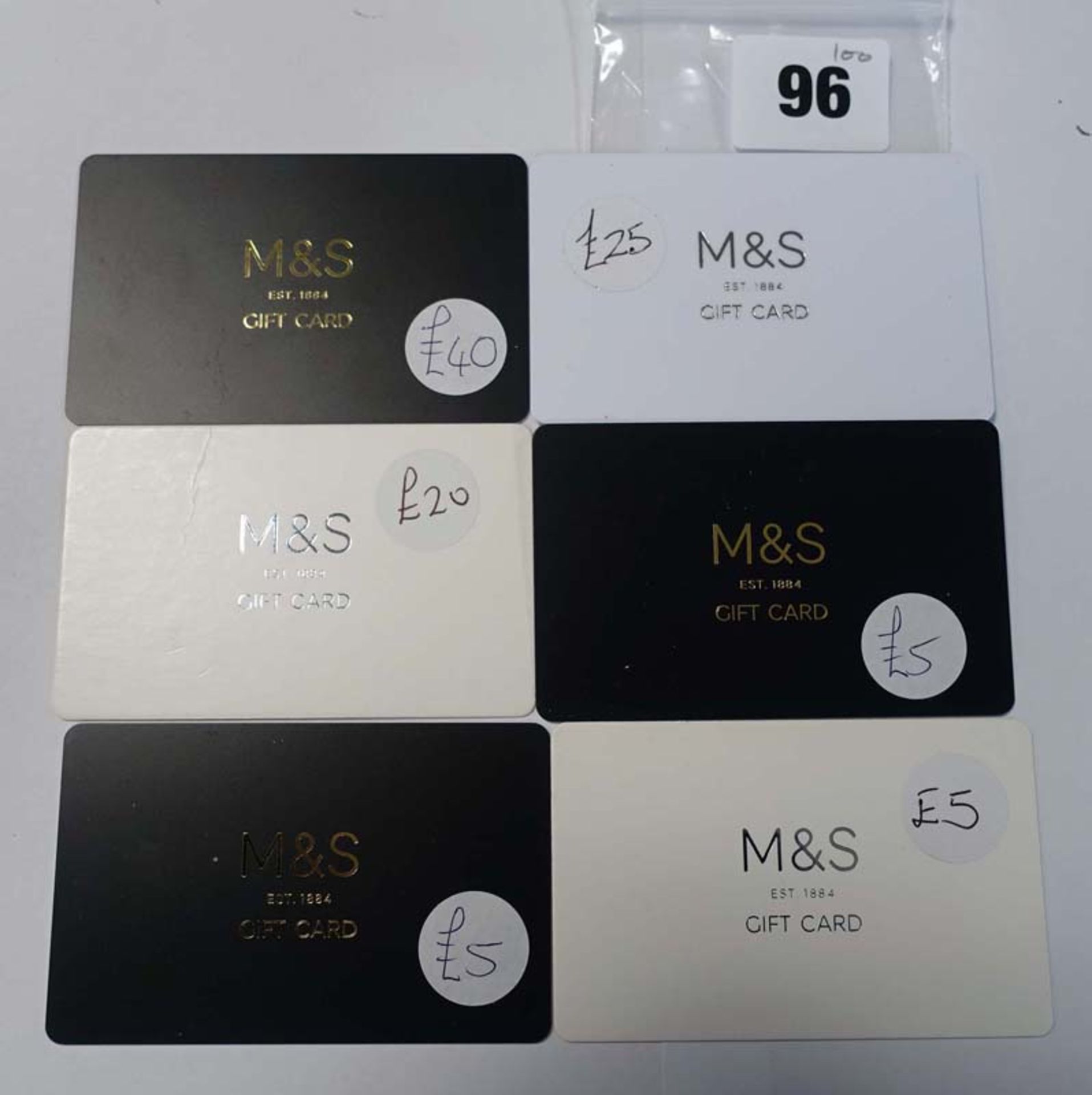 Marks & Spencer (x6) - Total face value £100