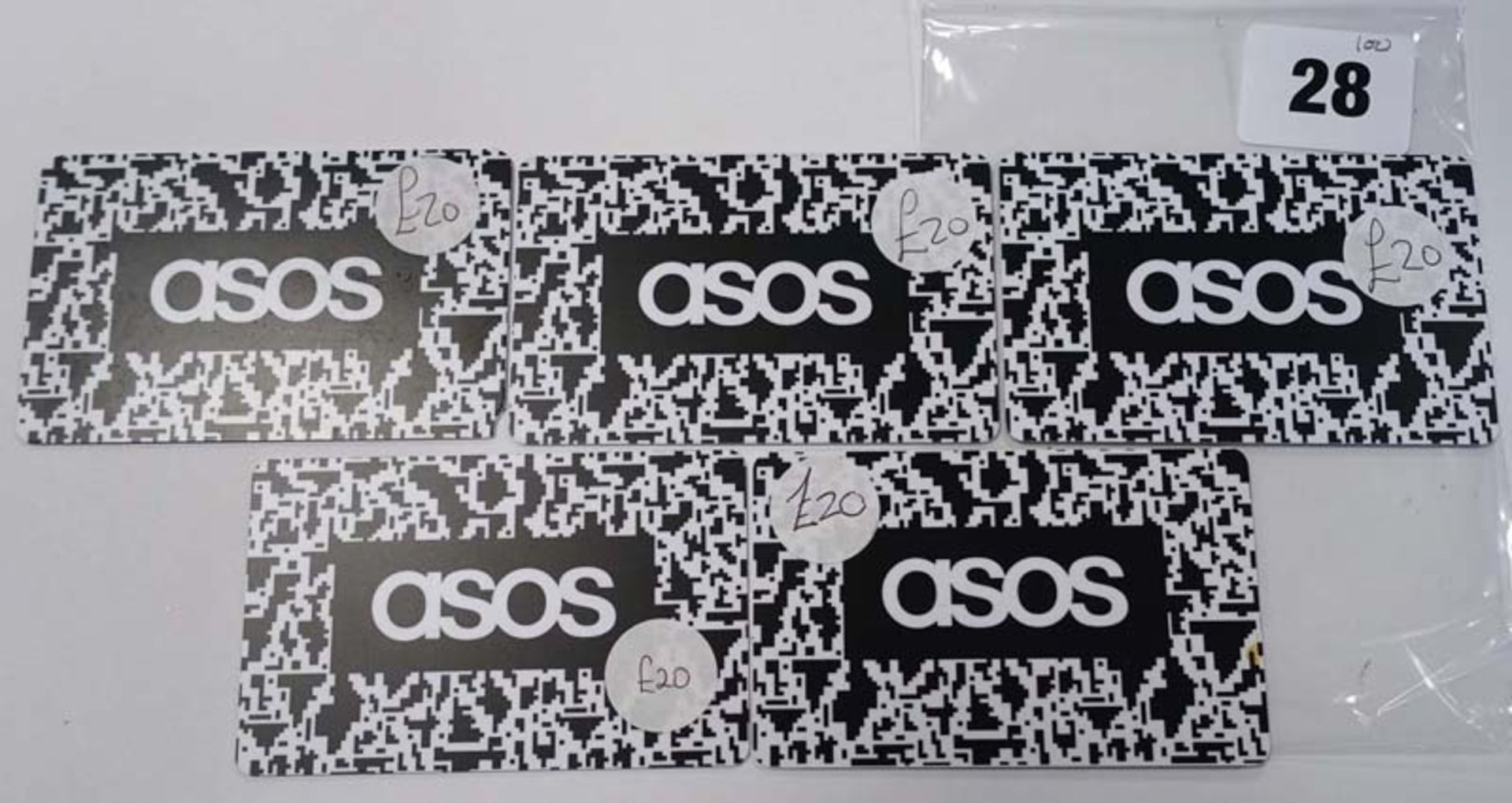 Asos (x5) - Total face value £100