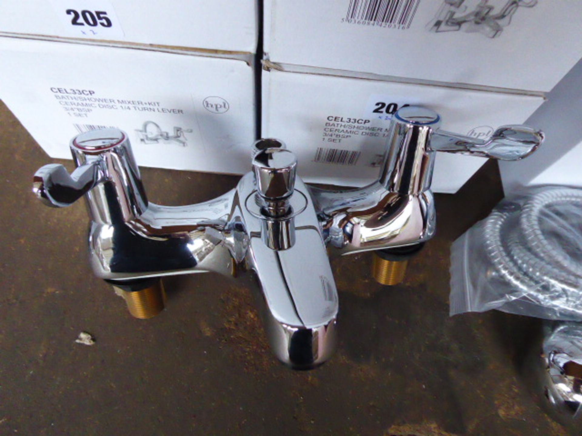 3 bath shower mixer kits with ceramic disc 1/4 turn lever - Image 2 of 2
