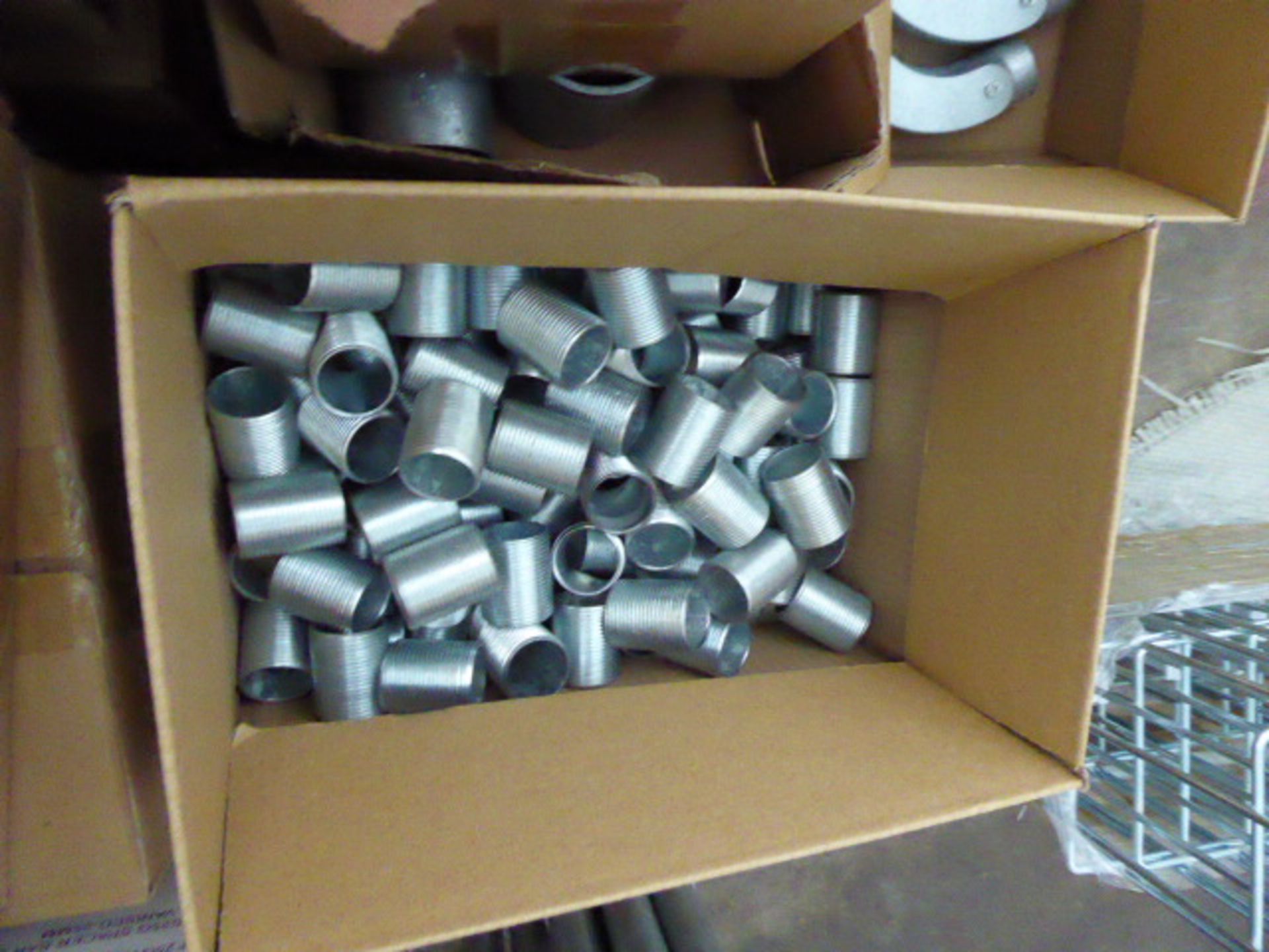 A bundle of 25mm galvanized electrical trunking and a large quantity of galvanized and brass - Image 6 of 7