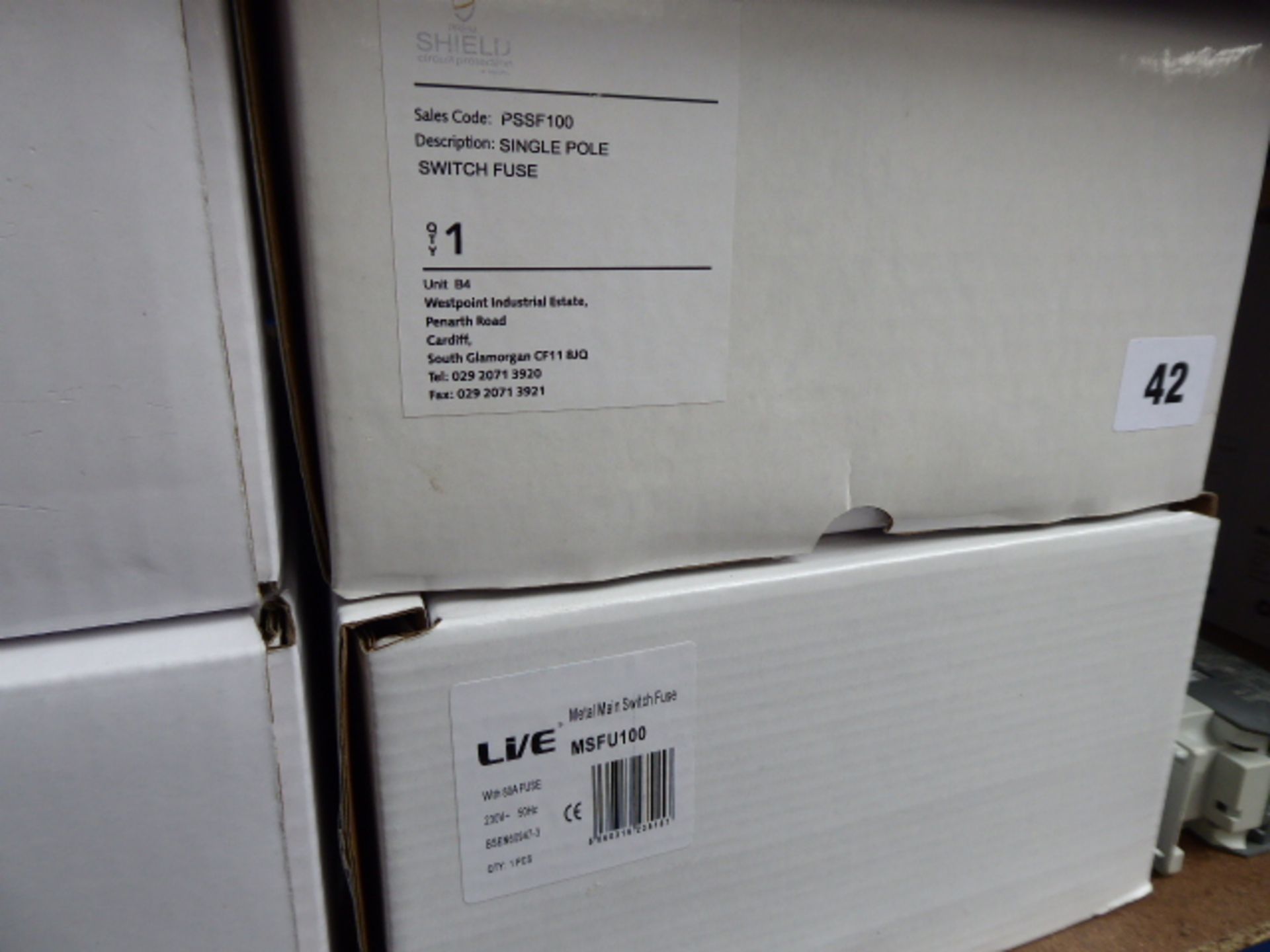 Approximately 83 various sized boxes of LVE circuit breakers, consumer units, isolator switches, - Image 3 of 6