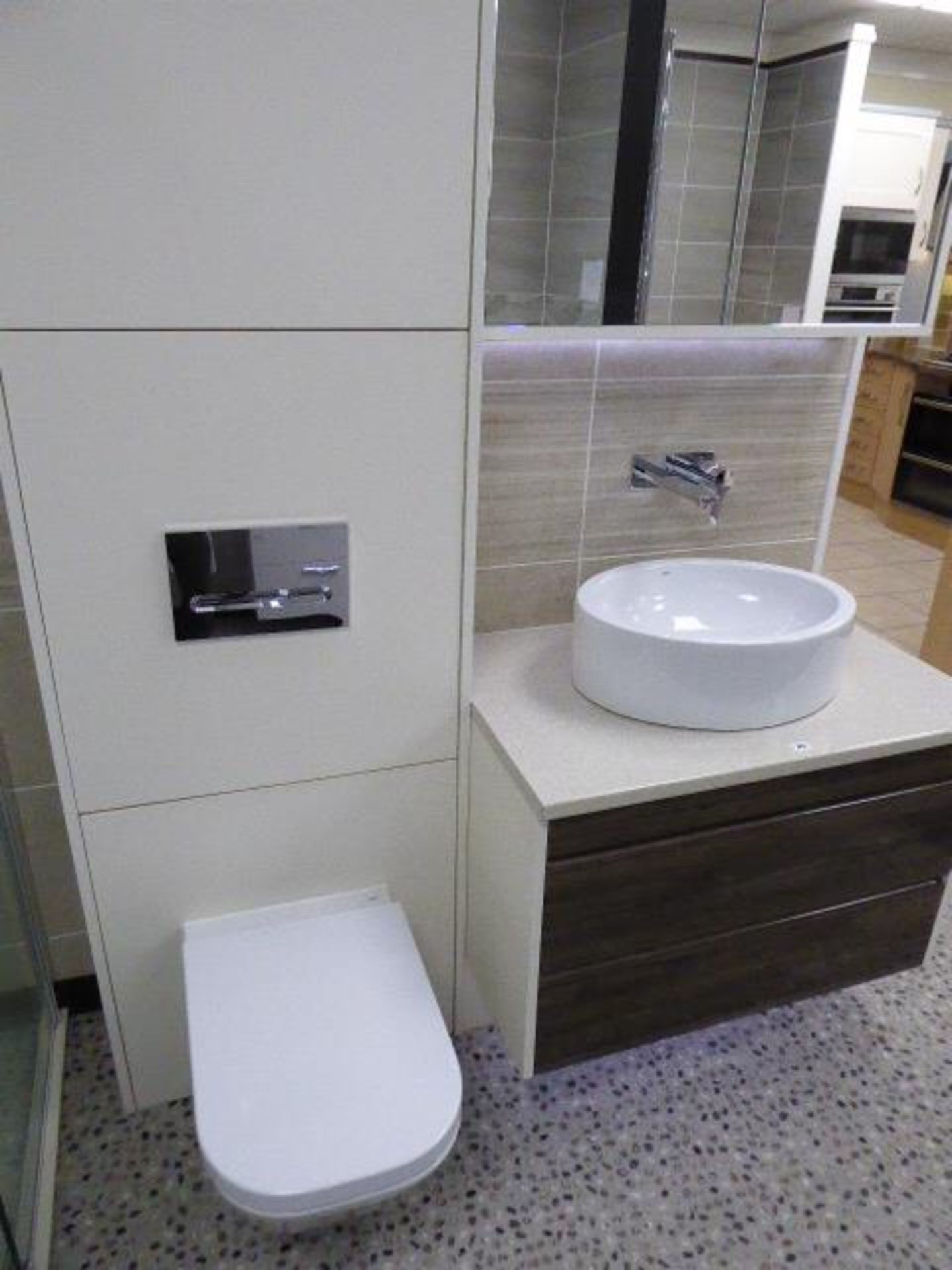 Roca The Gap shower suite including: Just Trays softstone shower tray in cream, 120x80cm; Decen - Image 4 of 6