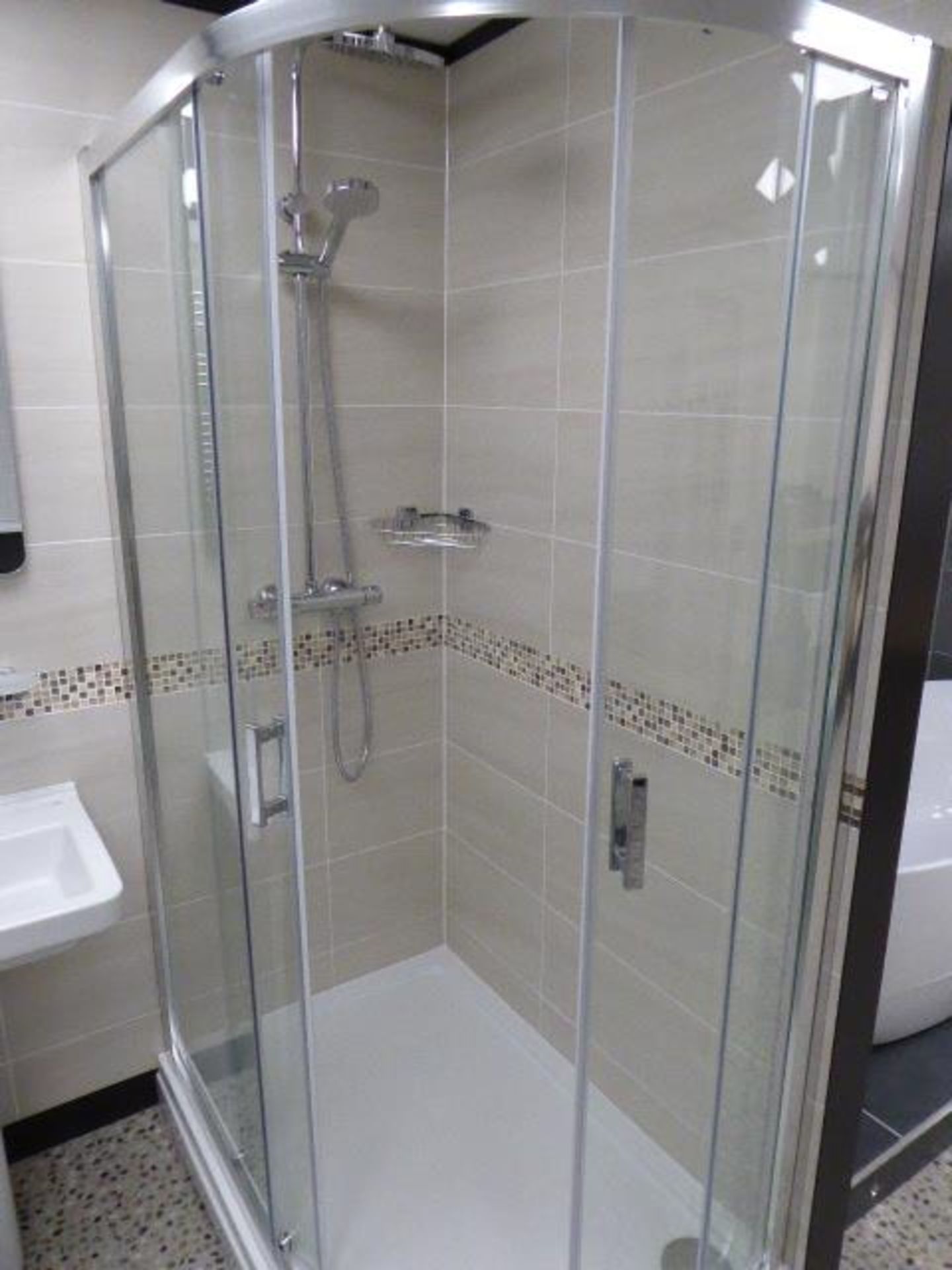 Roca Dana-N shower suite including: Just Trays fusion quad tray, 120x80cm; Roman Embrace quadrant - Image 7 of 7