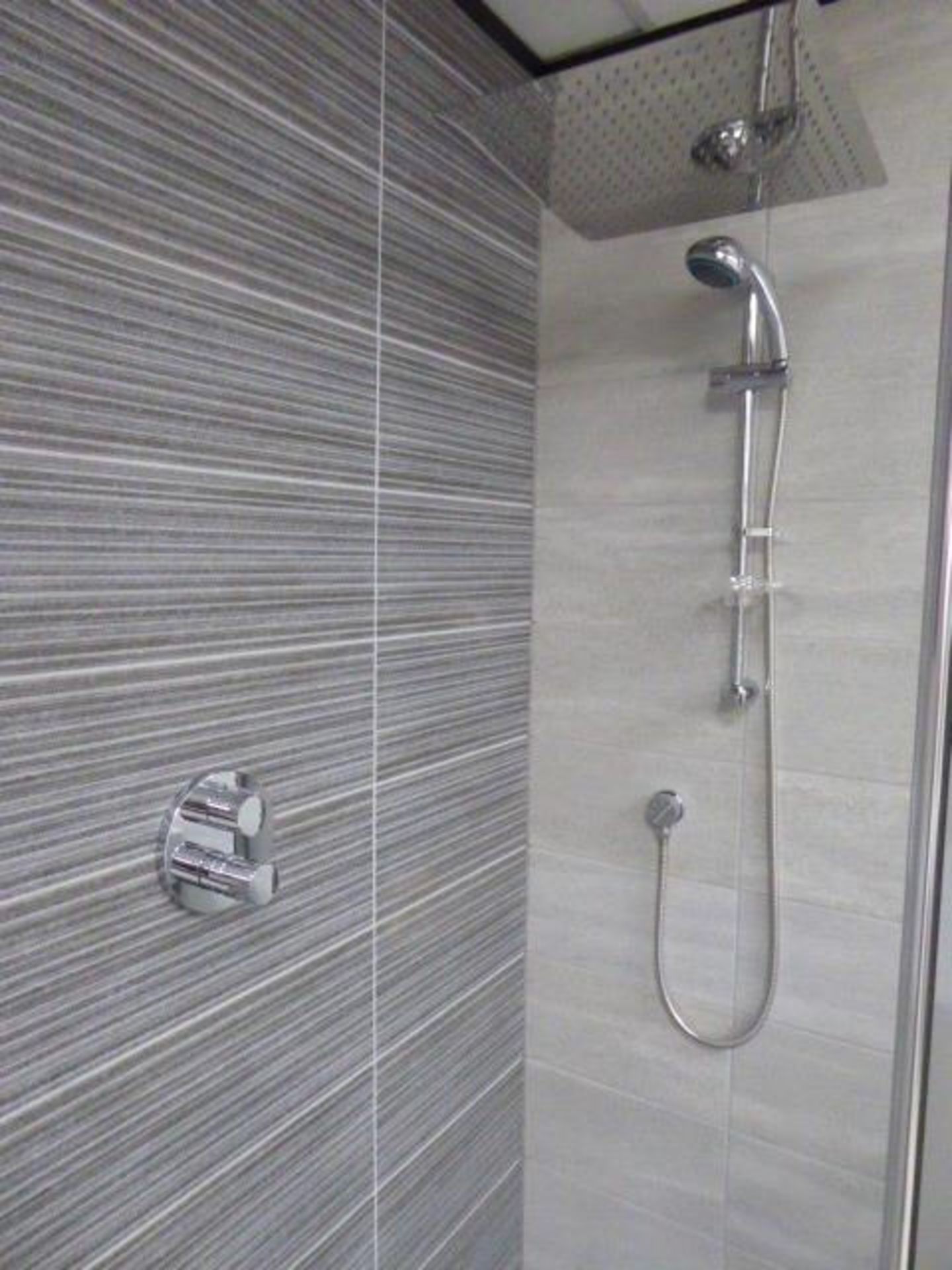 Roca Inspira shower suite including: Just Trays Evolved shower tray in mistral grey, 150x80cm; Roman - Image 8 of 9