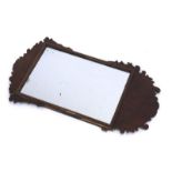 A Georgian mahogany fretwork wall mirror,