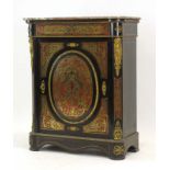 A 19th century ebonised and boulle work pier cabinet,