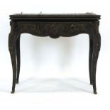 For Restoration: a 19th century ebonised and boulle work card table,