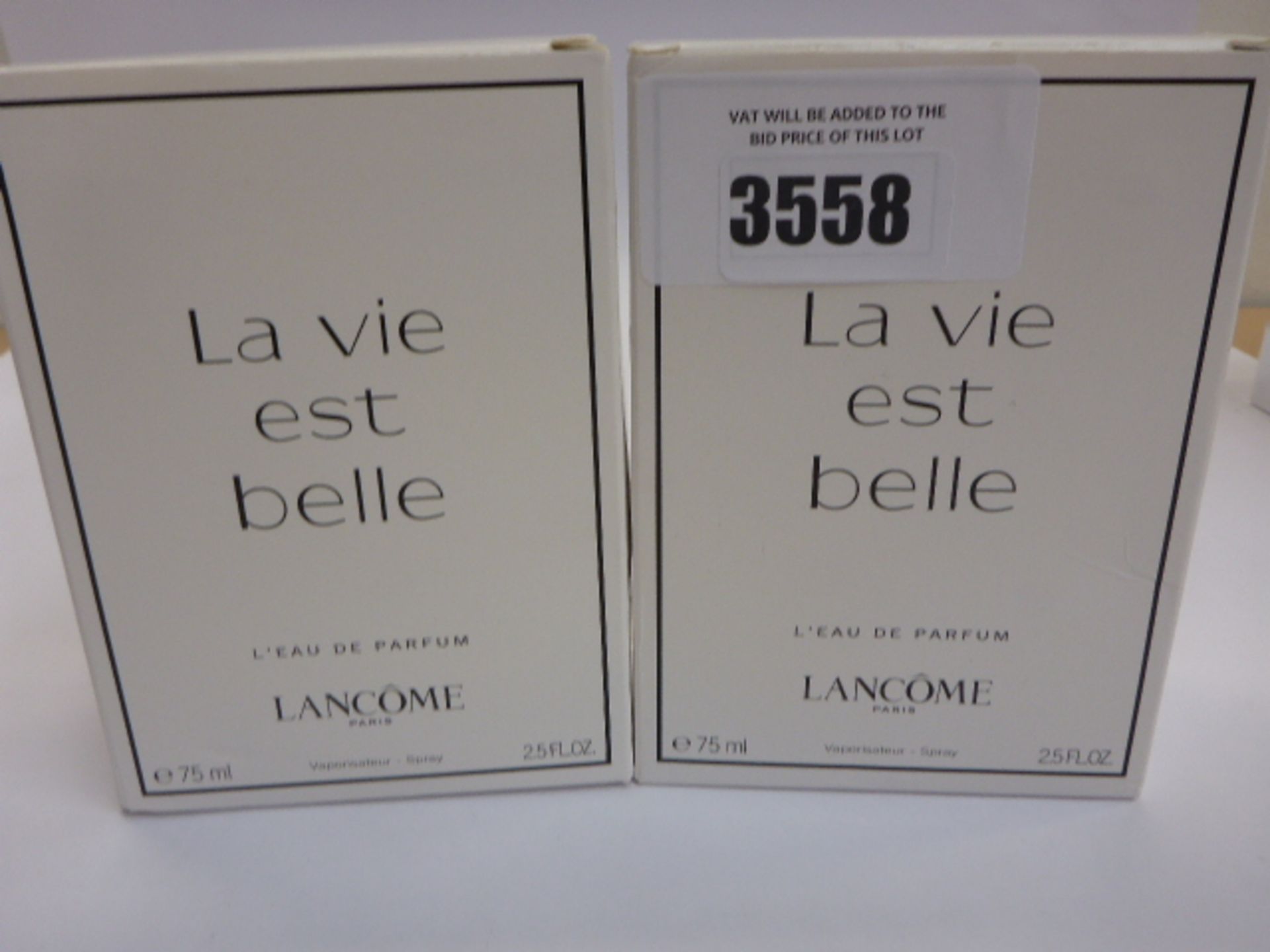 2 x Lancome La Vie Est Belle eau de parfum 75ml (both testers)