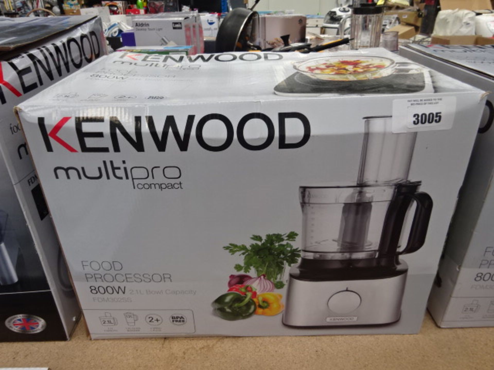 A boxed Kenwood Multipro compact food processor