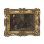 Follower of David Tennier the Younger, A game of backgammon, unsigned, oil on canvas,