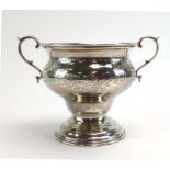 An Edwardian silver two handled sugar bowl of urn shaped form, maker SZ, London 1903, h. 11.