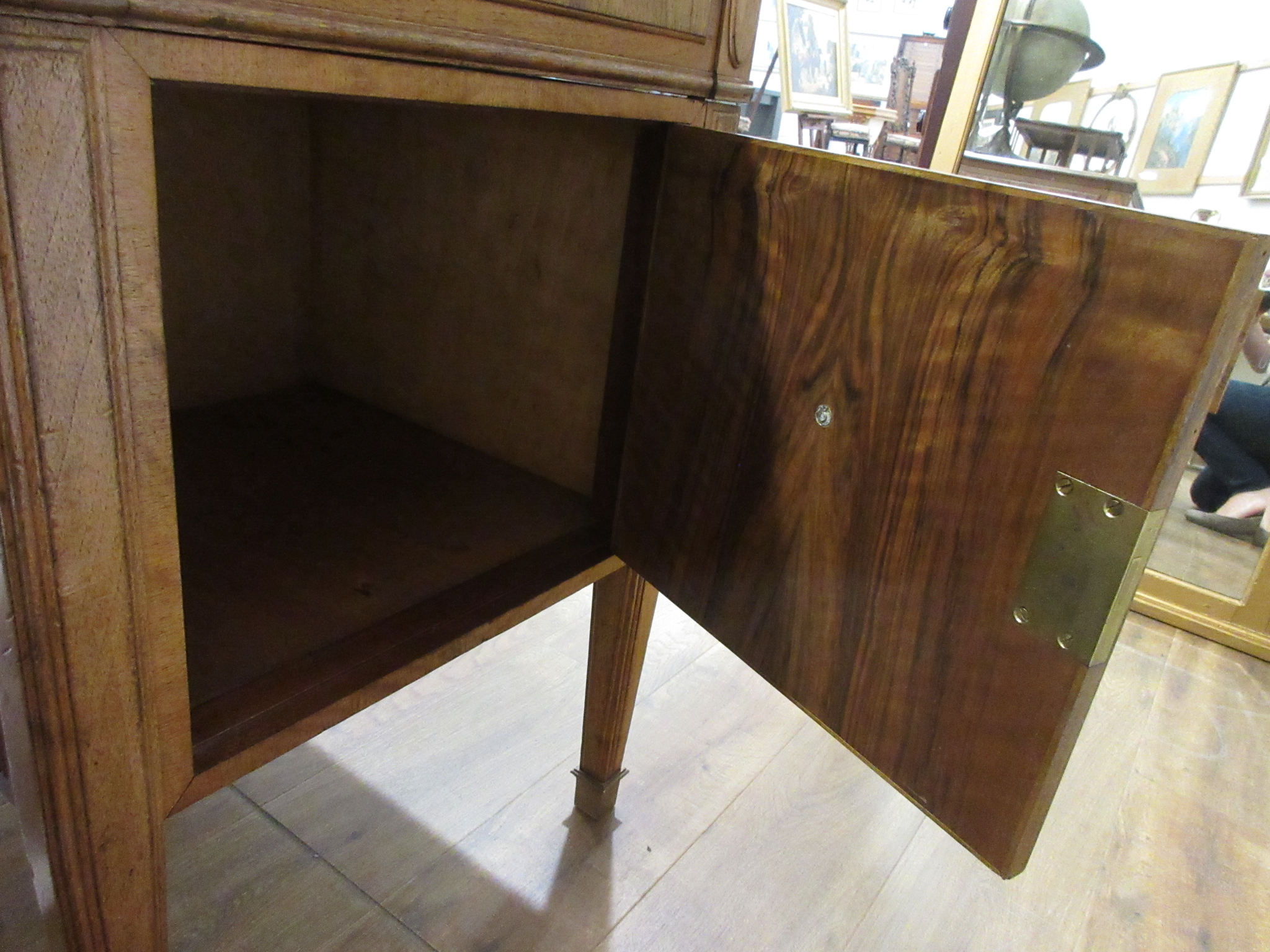 A 20th century walnut twin pedestal partner's desk, - Image 6 of 25