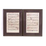 Two illuminated Medieval song manuscripts