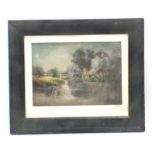 Emily Stannard (1803-1885), A river landscape, signed, watercolour, 26 x 36.