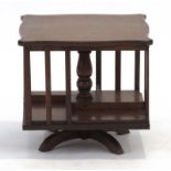 An Edwardian oak table-top revolving bookcase, w.