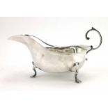 An early 20th century silver sauce boat of typical form, Barker Brothers, Chester 1915,