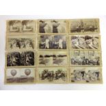 A group of eighty-seven stereographic slidesincluding humorous, Boer War, China etc.