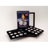 A cased '60 Years of Olympic Coins' set including twenty-five silver coins, 639/1,