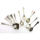 A mixed parcel of Georgian and later silver old English and other pattern teaspoons,